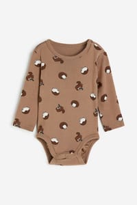 Animals Print Long Sleeved Bodysuit